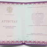 Аттестат 9 классов 2014-2024 года